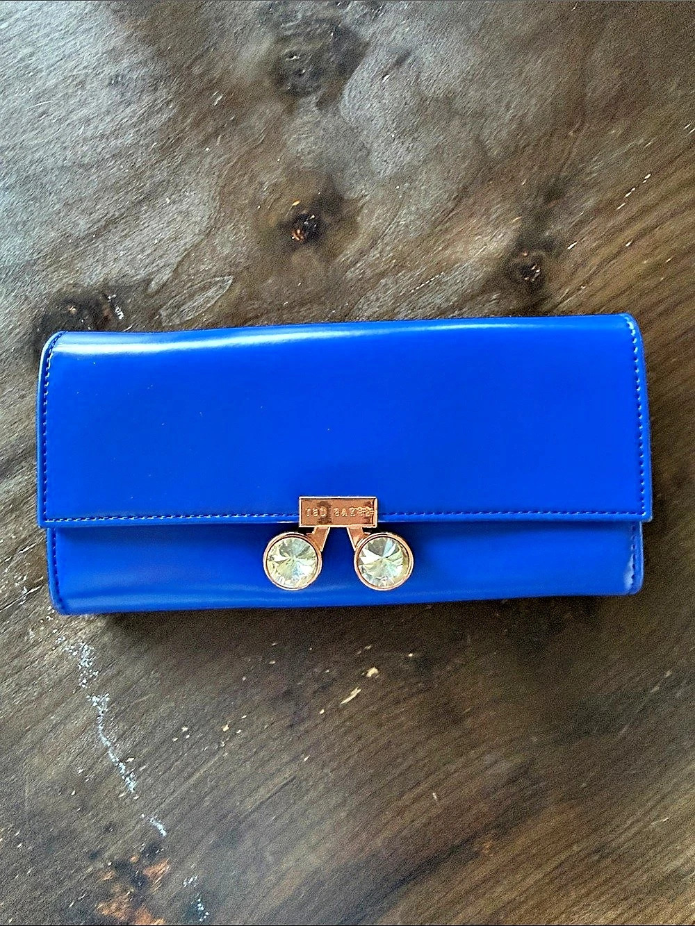 Ted Baker Penny Coin Lock Matinee Wallet Blue